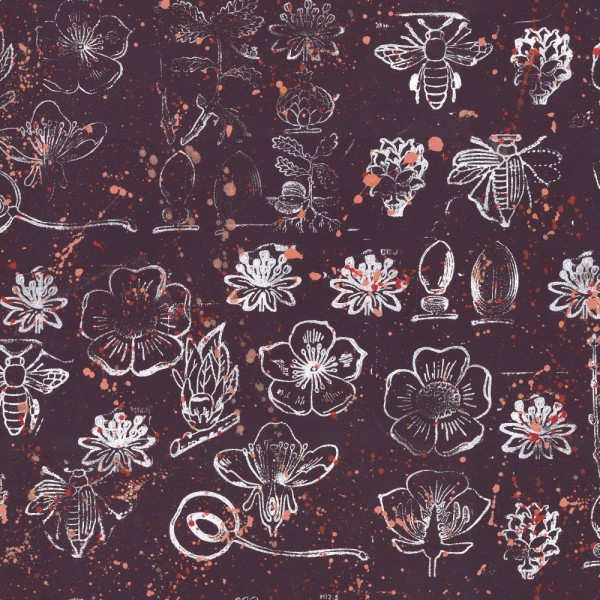 Tissu Botanica Prune