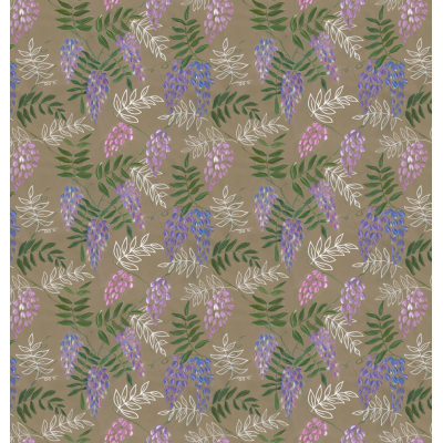 Tissu Glycine – motif floral imprimé sur suédine velours et popeline de coton