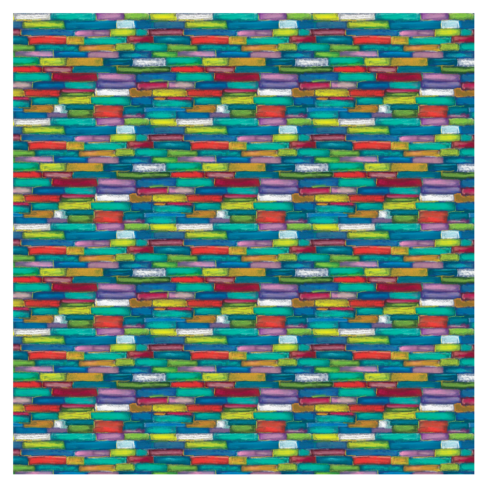 Tissu Bancaù – motif graphique multicolore imprimé sur suédine velours et popeline de coton