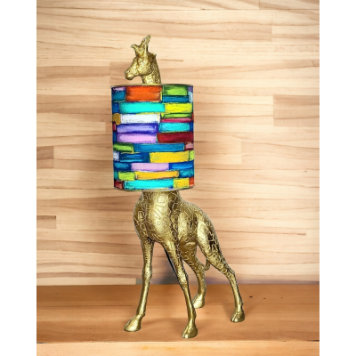 Abat-jour réalisé avec le tissu Bancaù décliné en coton ou en suédine velours